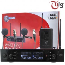 Tuig T-668 YY 2 Kanal UHF Telsiz 2 Yaka Mikrofon