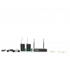 Notel NOT 800 YY 2x100 Kanal UHF Kablosuz Çift Yaka + Çift Headset Mikrofon